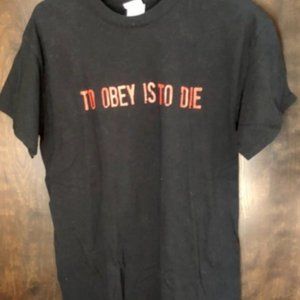 To Obey is to Die Black Medium Men's T-Shirt